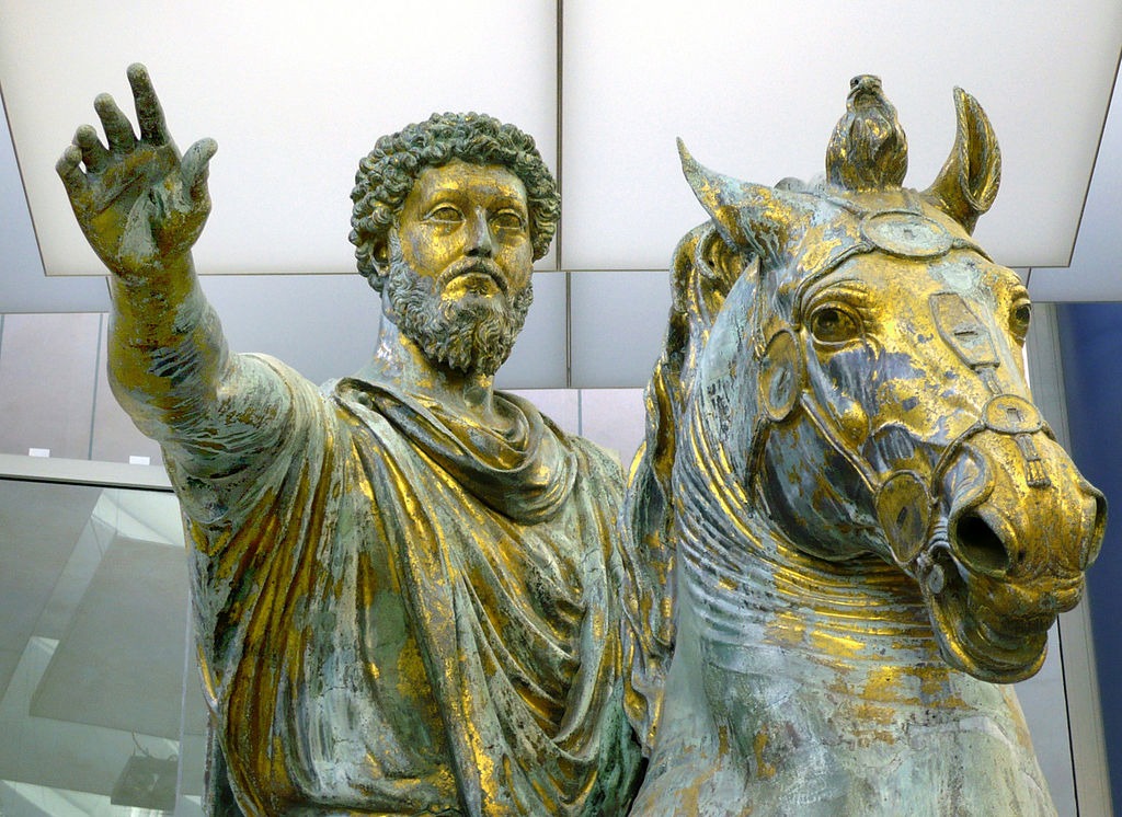 Estatua ecuestre de Marco Aurelio en el Museo Capitolino (Roma)