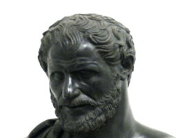 Busto griego atribuido a Demócrito